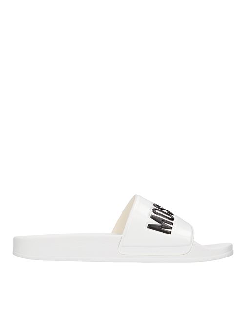 Rubber mules MOSCHINO COUTURE | MB28022G0GG10100BIANCO-NERO